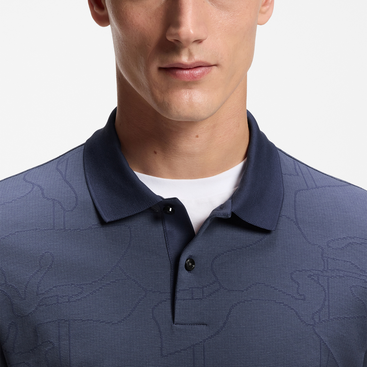 【BOSS博斯】提花图案棉质Polo衫