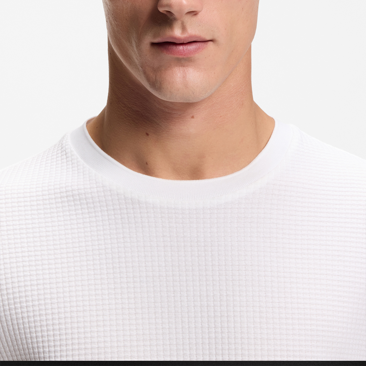 【BOSS博斯】几何结构常规版型棉质T恤