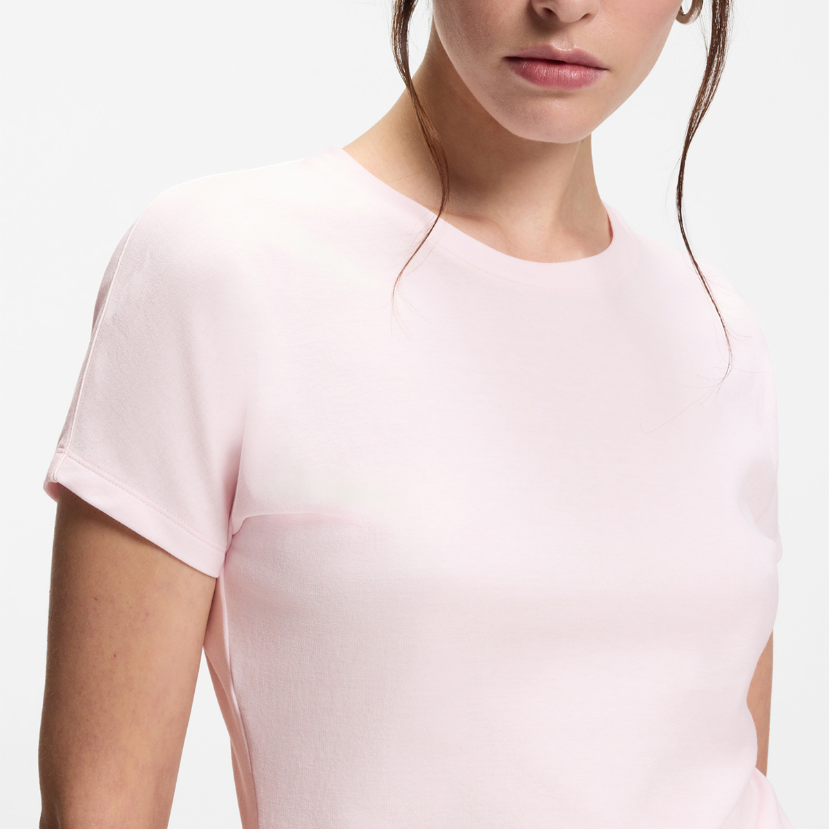 【BOSS博斯】亮光滚边棉质绉布T恤