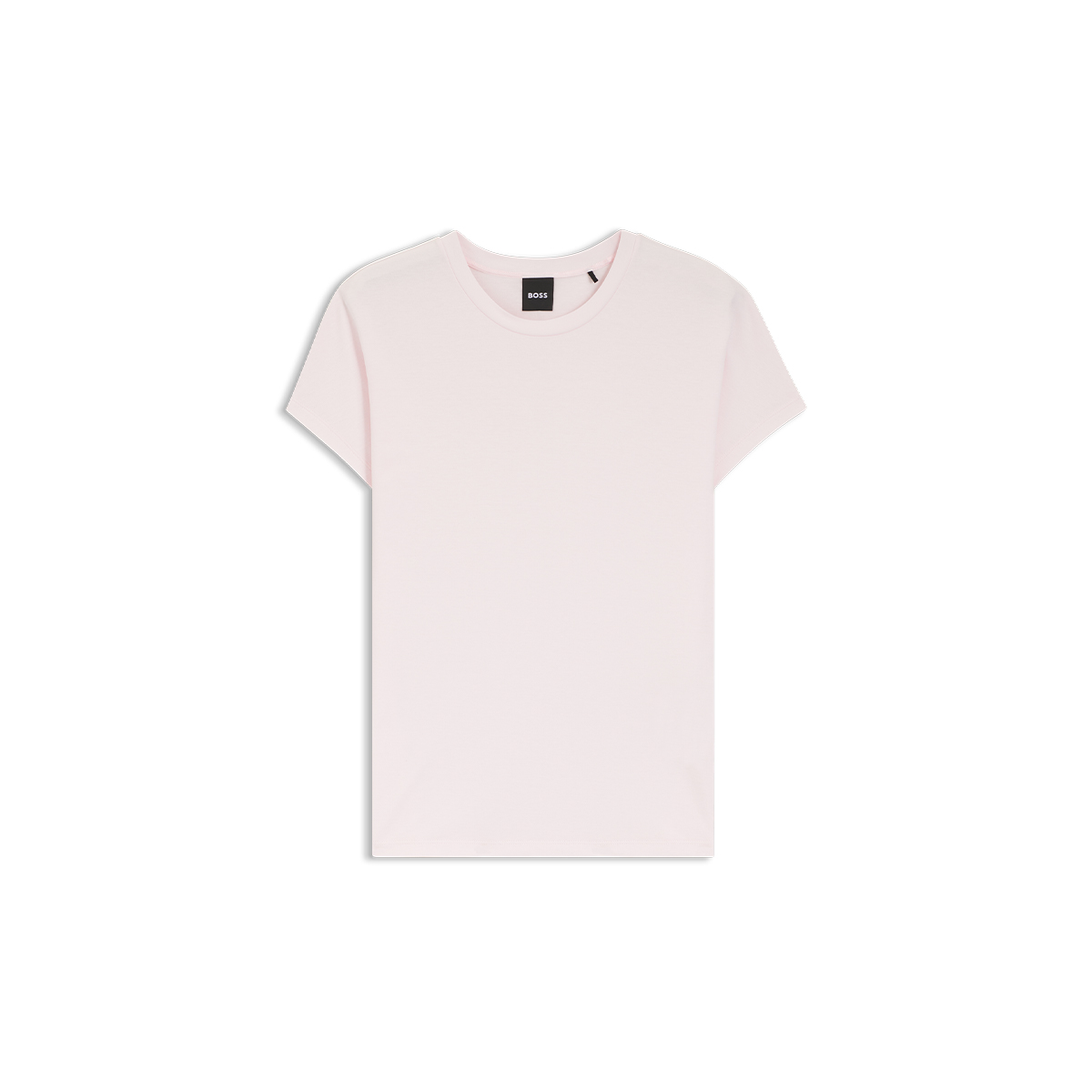 【BOSS博斯】亮光滚边棉质绉布T恤