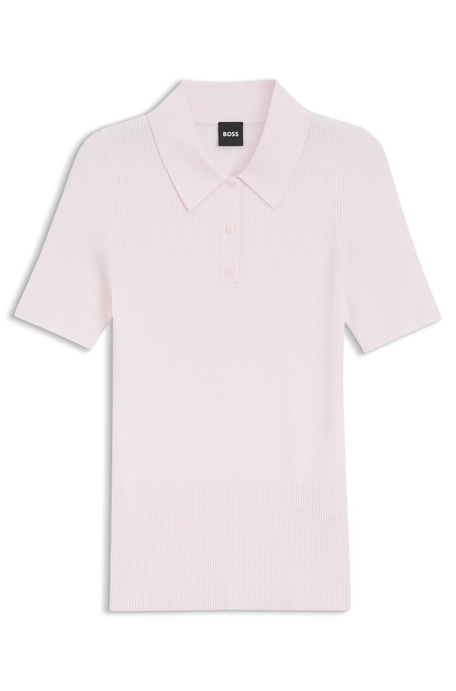 【BOSS博斯】透气面料罗纹针织Polo衫