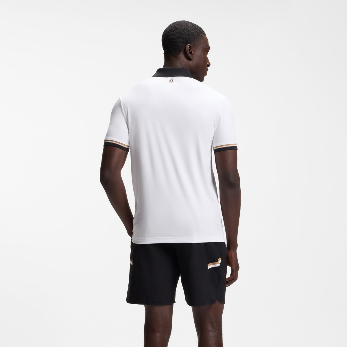 【BOSS博斯】经典条纹细节运动风修身 Polo 衫