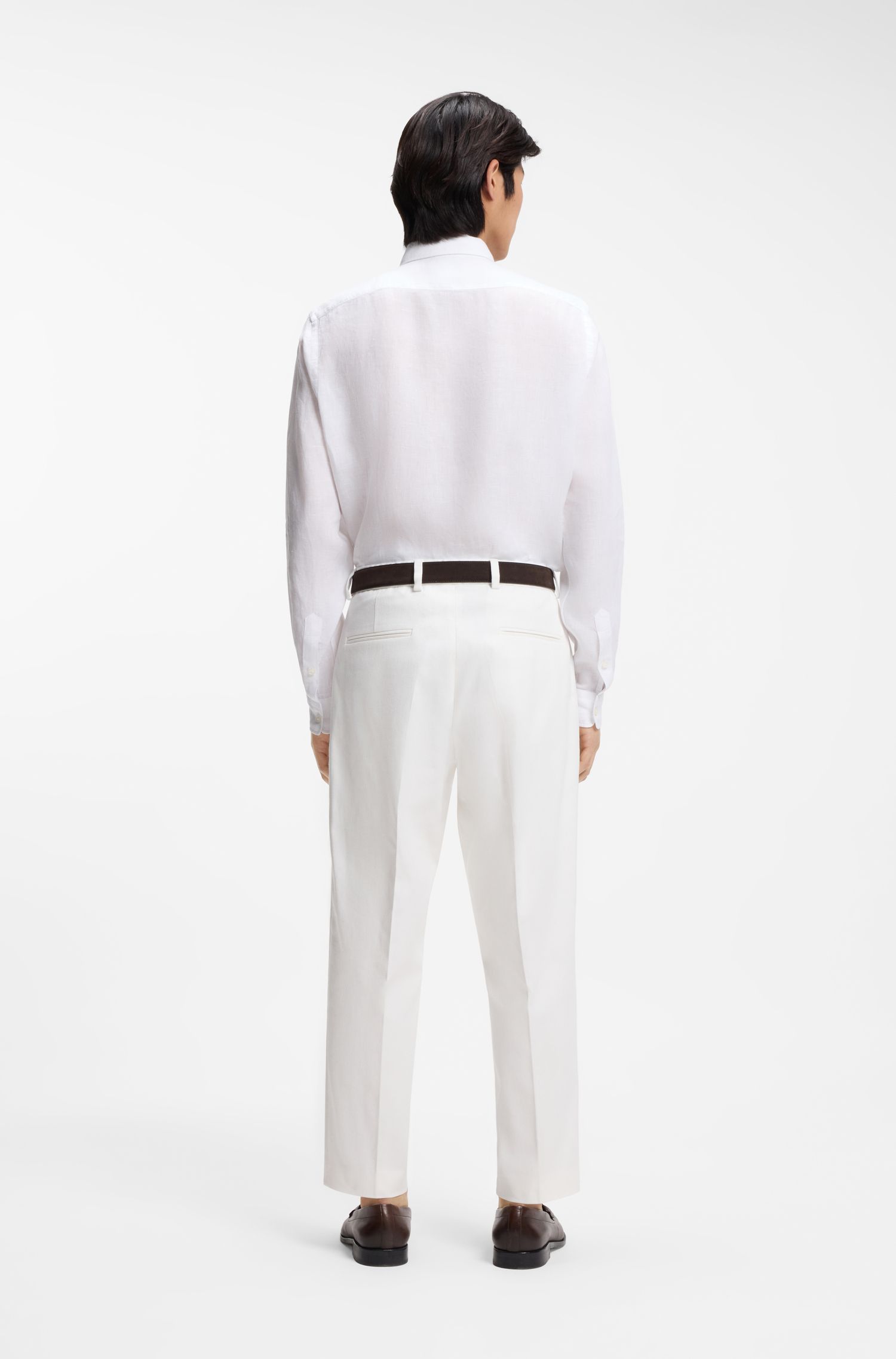 【BOSS博斯】亚麻休闲长袖衬衫