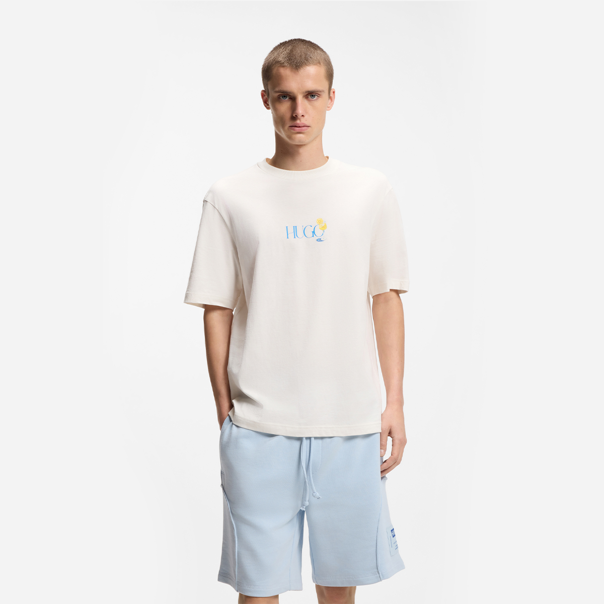 【HUGO雨果】印花艺术图案棉质平纹布 T 恤