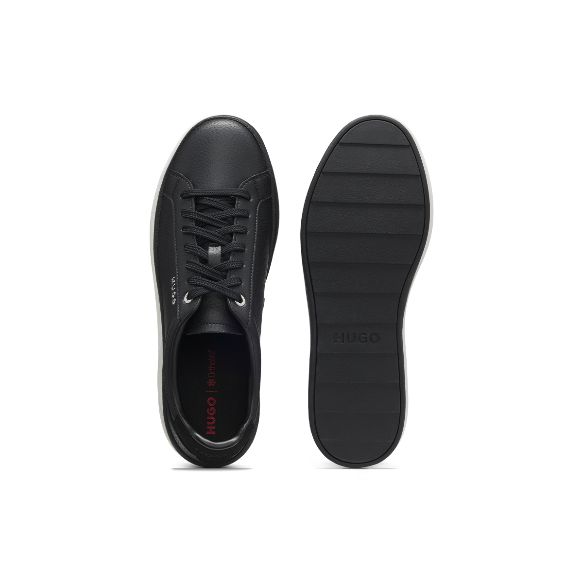 【HUGO雨果】徽标细节人造皮革运动鞋
