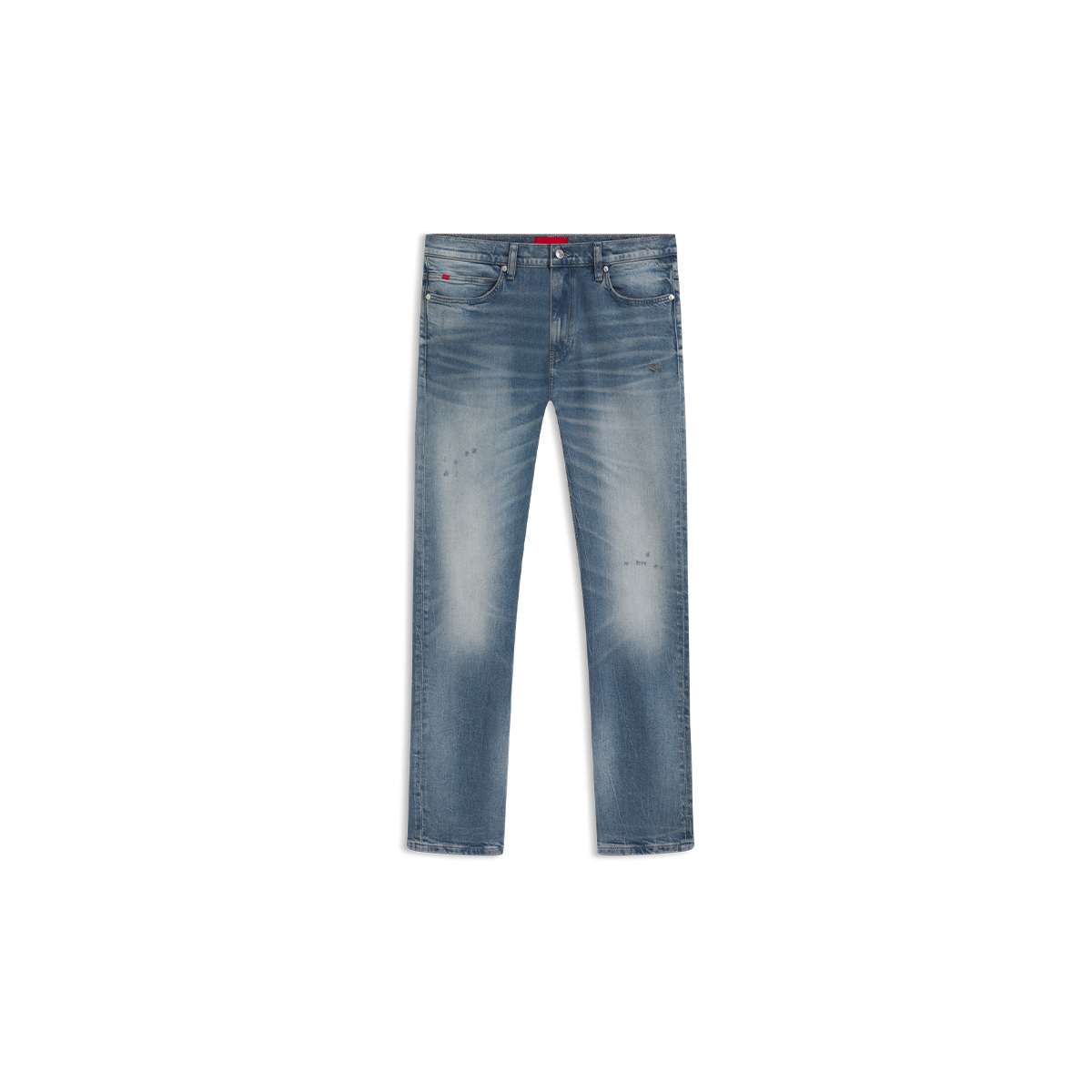 【HUGO雨果】灰蓝色修身舒适弹力牛仔裤