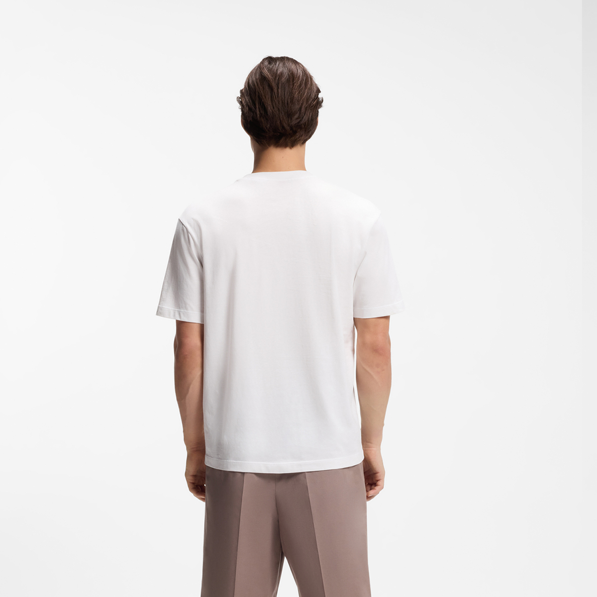 【HUGO雨果】徽标艺术图案棉质平纹布 T 恤