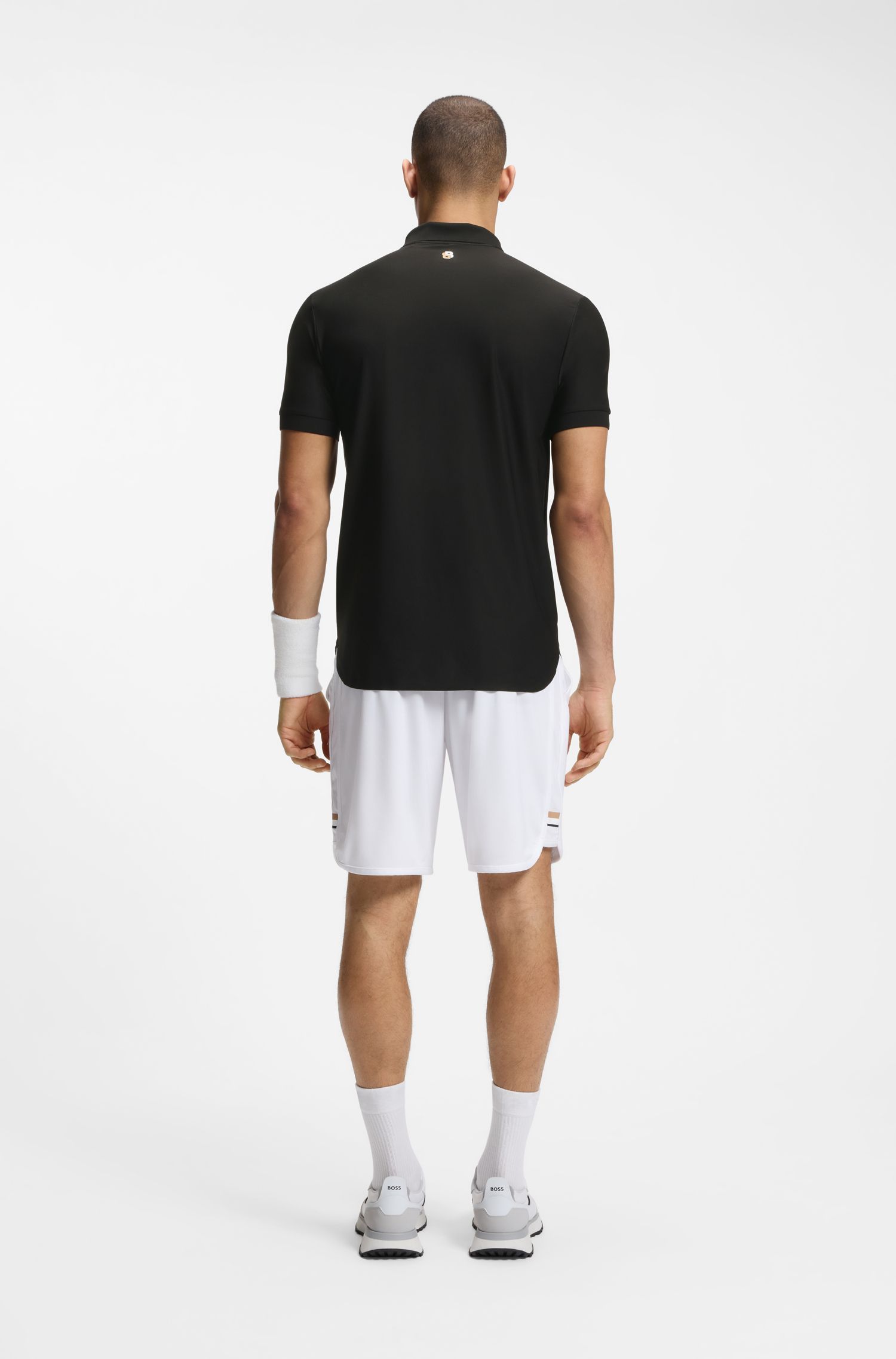 【BOSS博斯】四向弹力条纹平纹布修身版型 Polo 衫