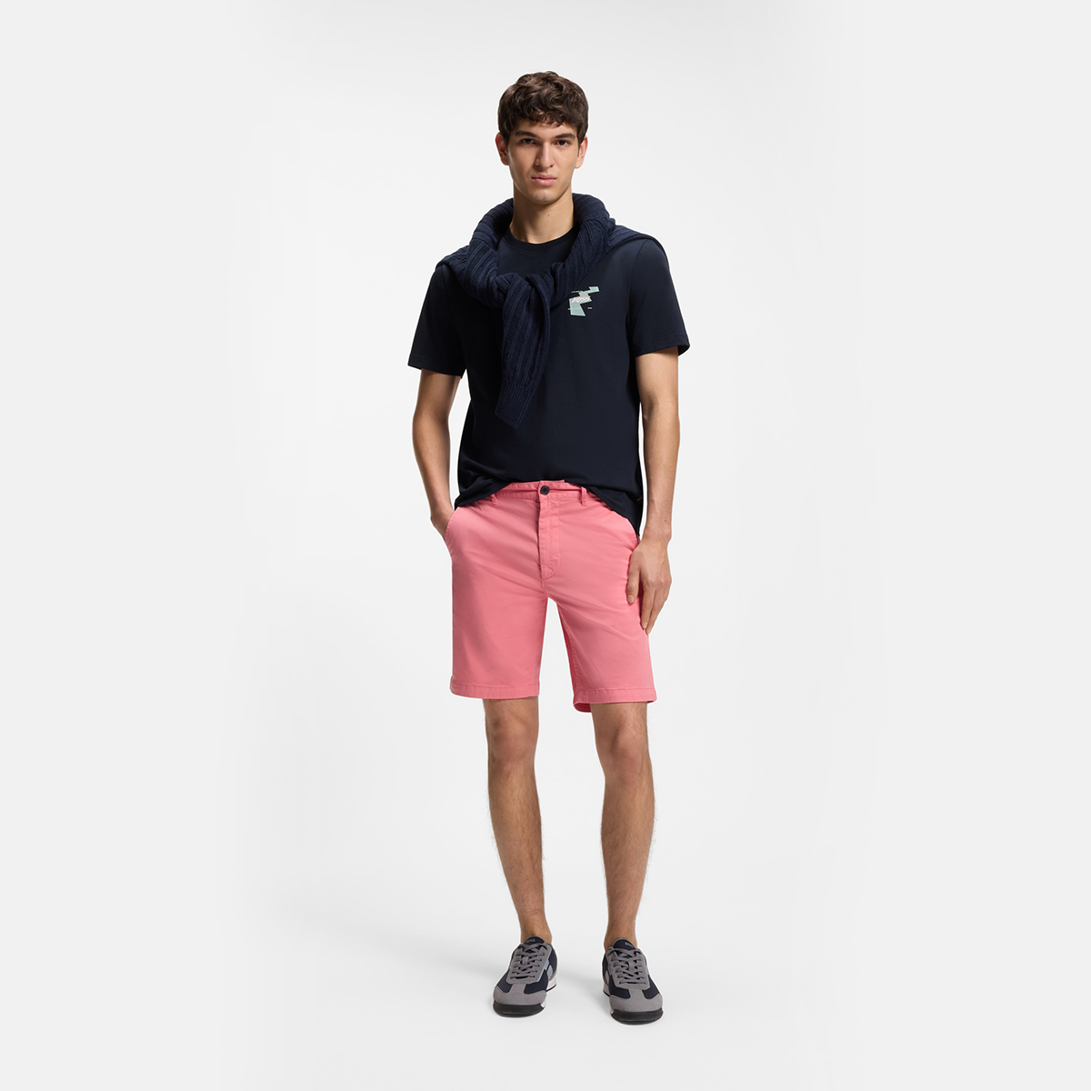 【BOSS博斯】印花艺术图案棉质平纹布 T 恤