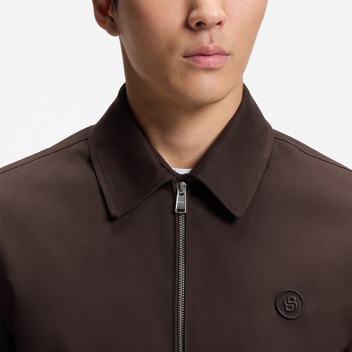 【BOSS博斯】双 B 交织字母徽章防泼水夹克