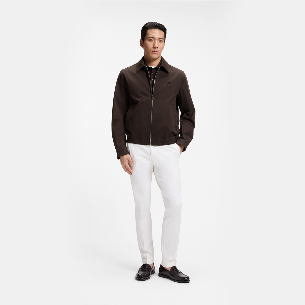 【BOSS博斯】双 B 交织字母徽章防泼水夹克