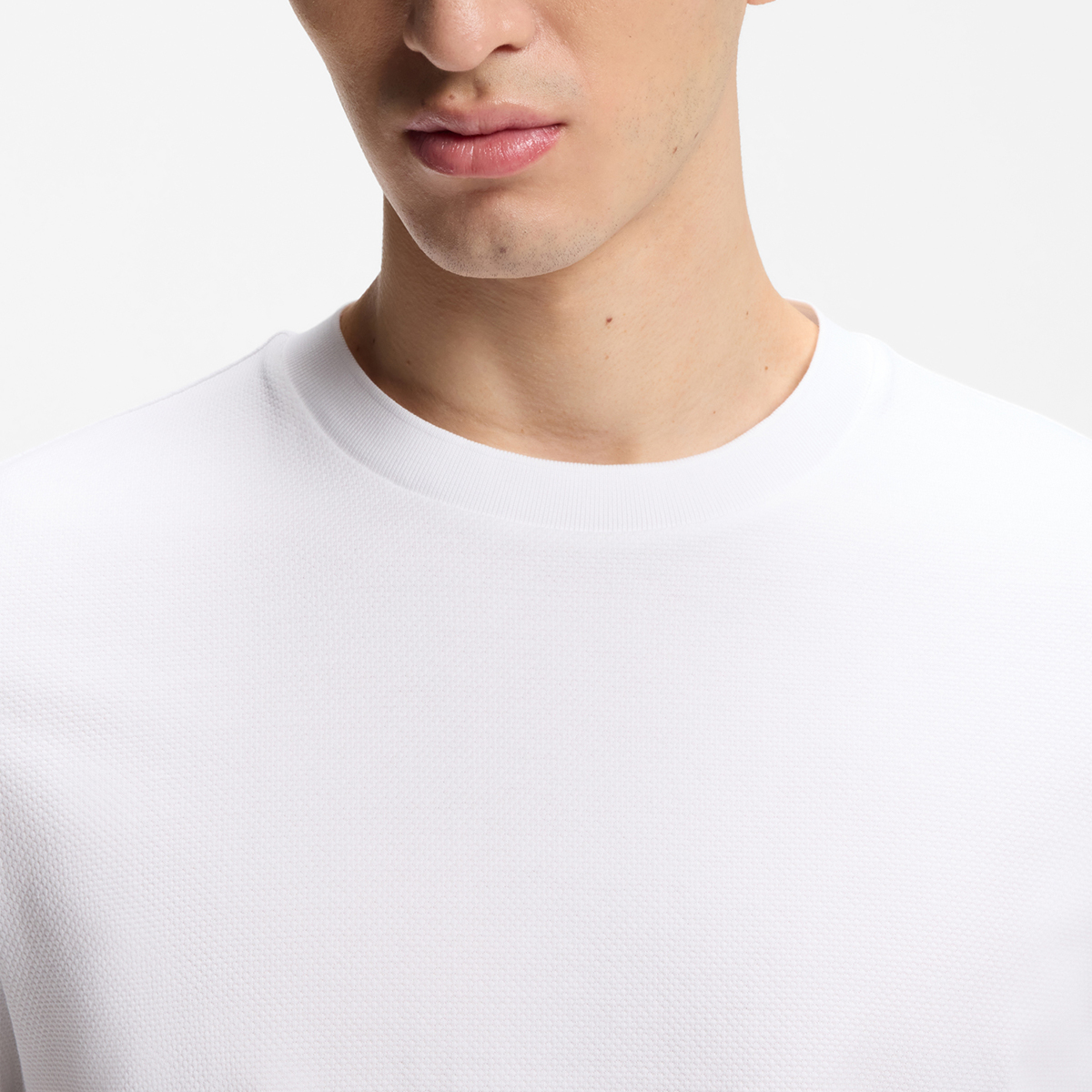 【BOSS博斯】微泡结构棉质 T 恤