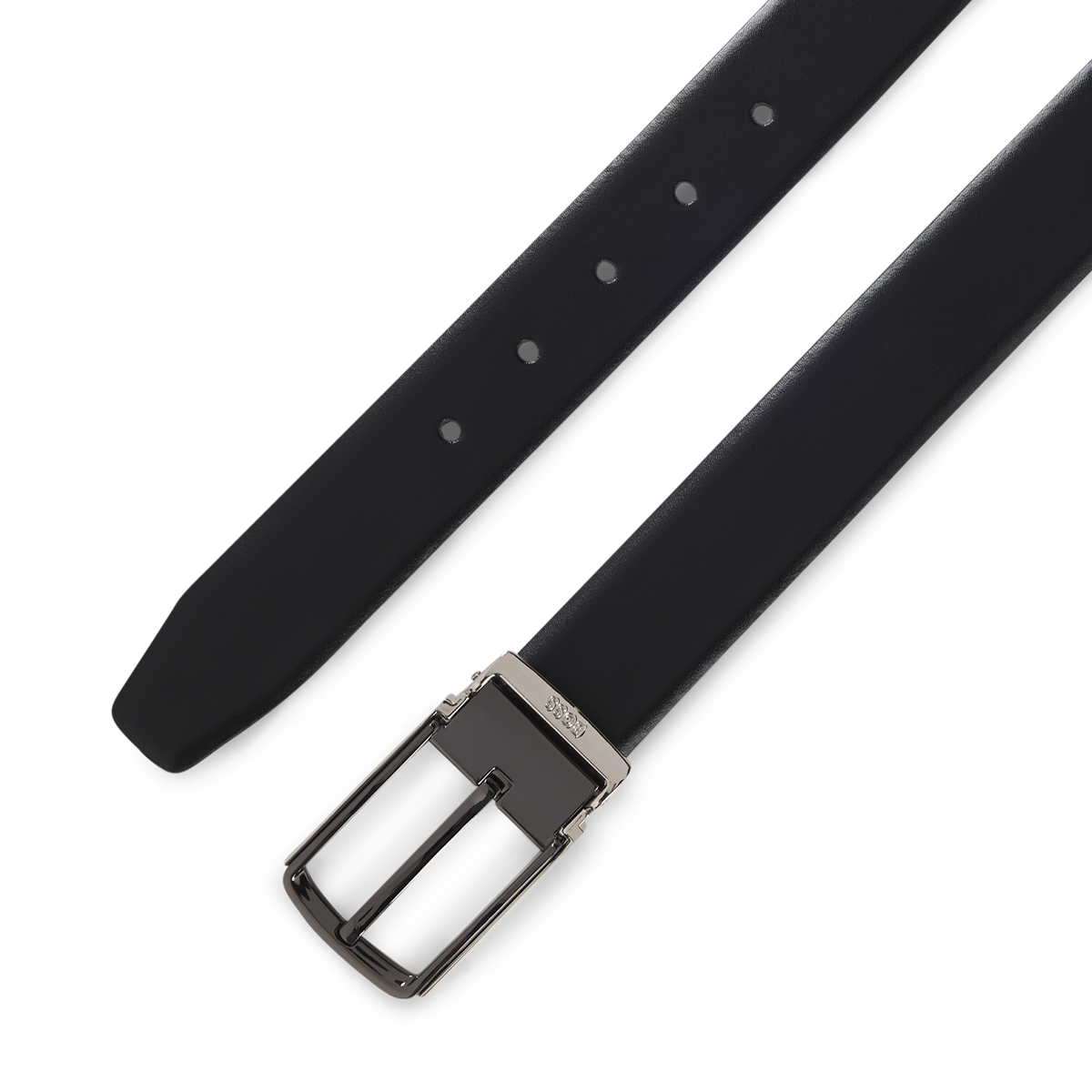 【BOSS博斯】光滑和印花皮革双面腰带