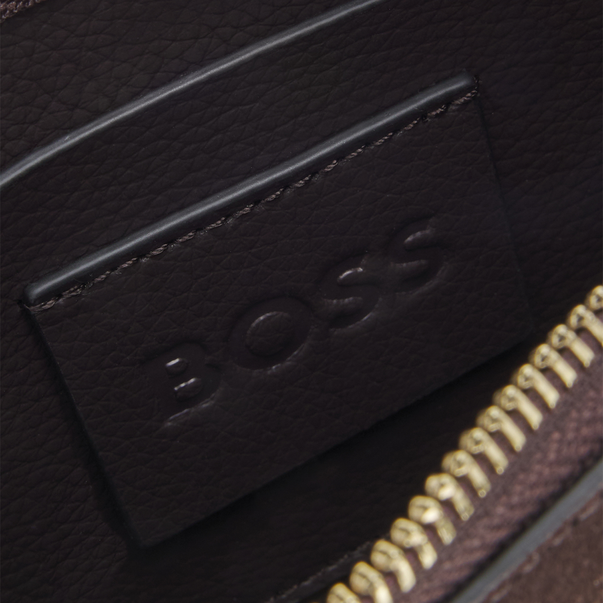 【BOSS博斯】金属 Double B 交织字母麂皮单肩包