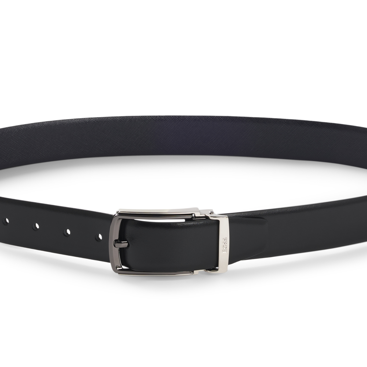 【BOSS博斯】光滑和印花皮革双面腰带