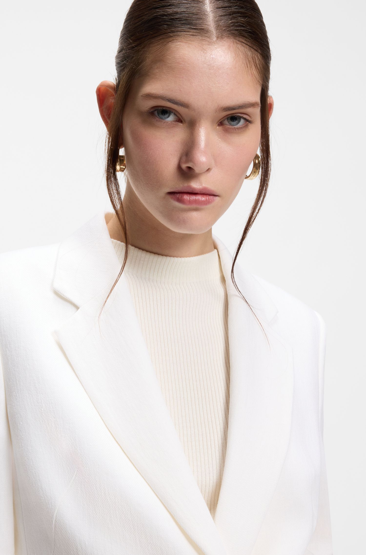 【BOSS博斯】亚麻混纺修身版型外套