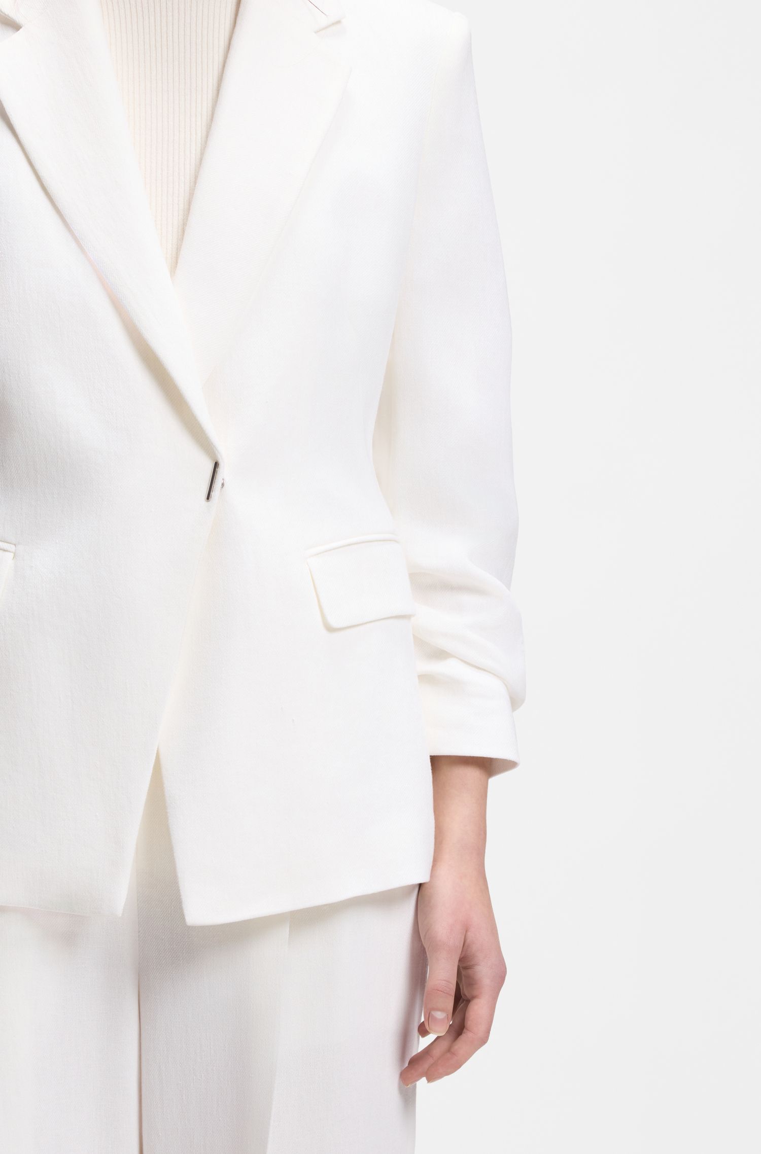 【BOSS博斯】亚麻混纺修身版型外套