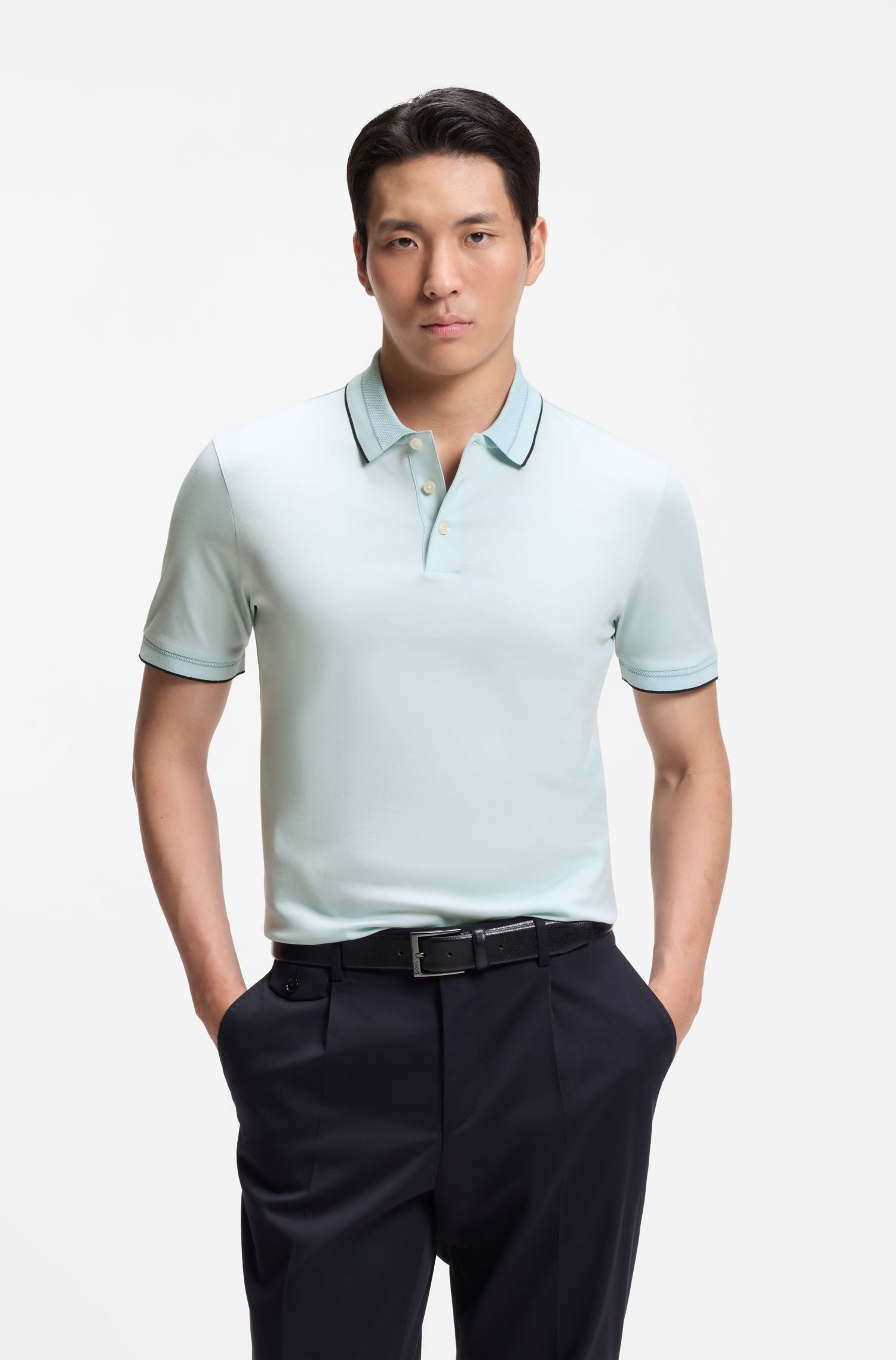 丝光棉修身版 Polo 衫