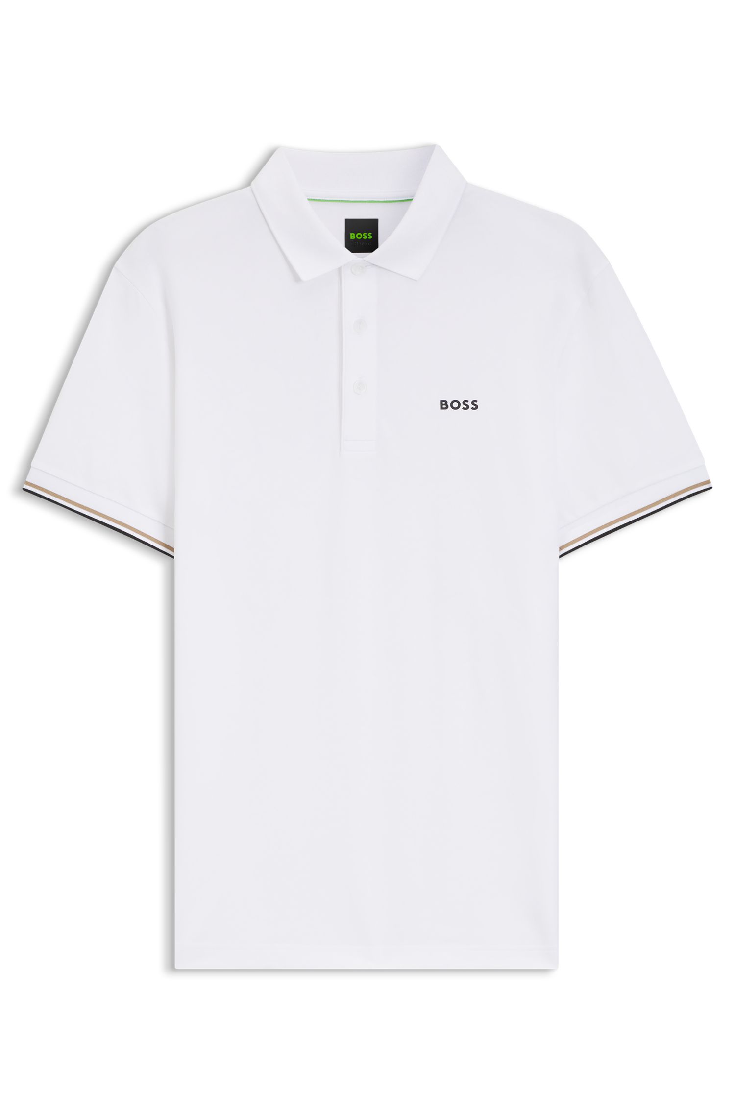 压纹网球图案修身版 Polo 衫
