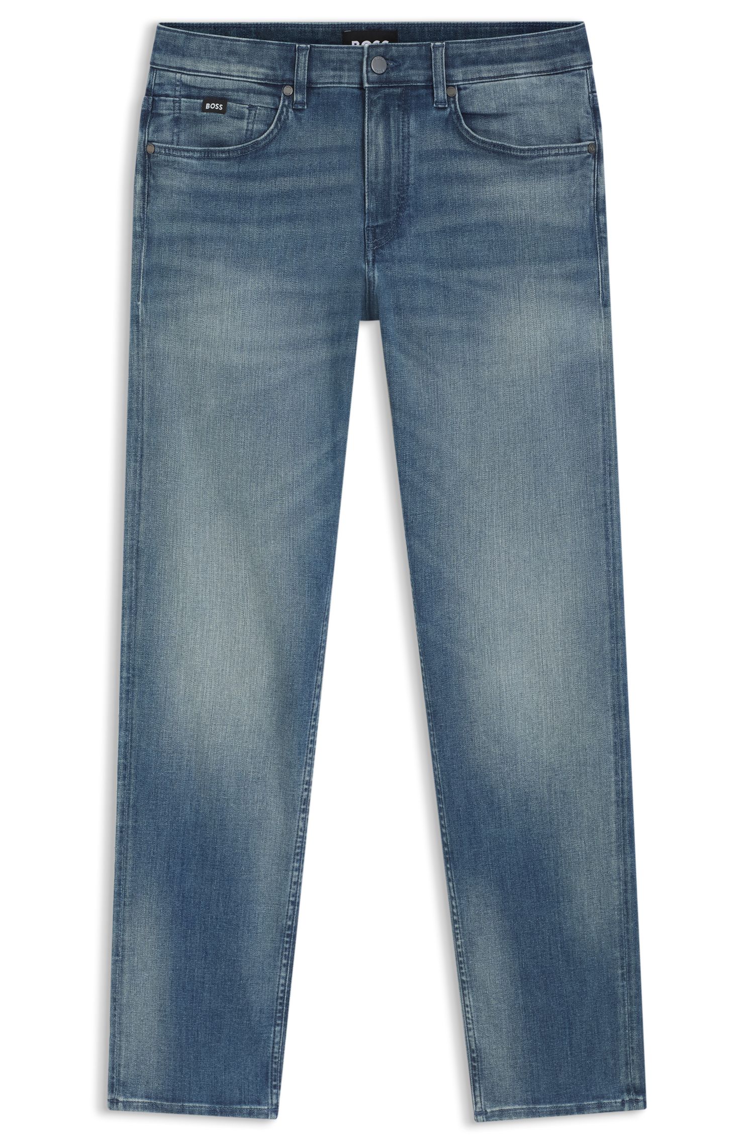 【BOSS博斯】Delaware蓝色轻质牛仔布修身牛仔裤