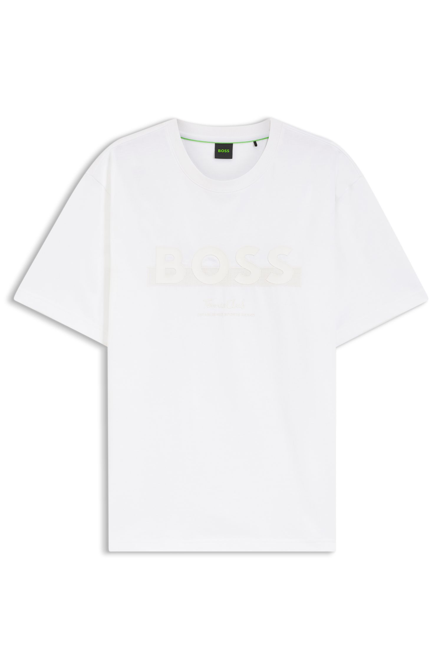 【BOSS博斯】网球风徽标图案宽松版型棉质 T 恤