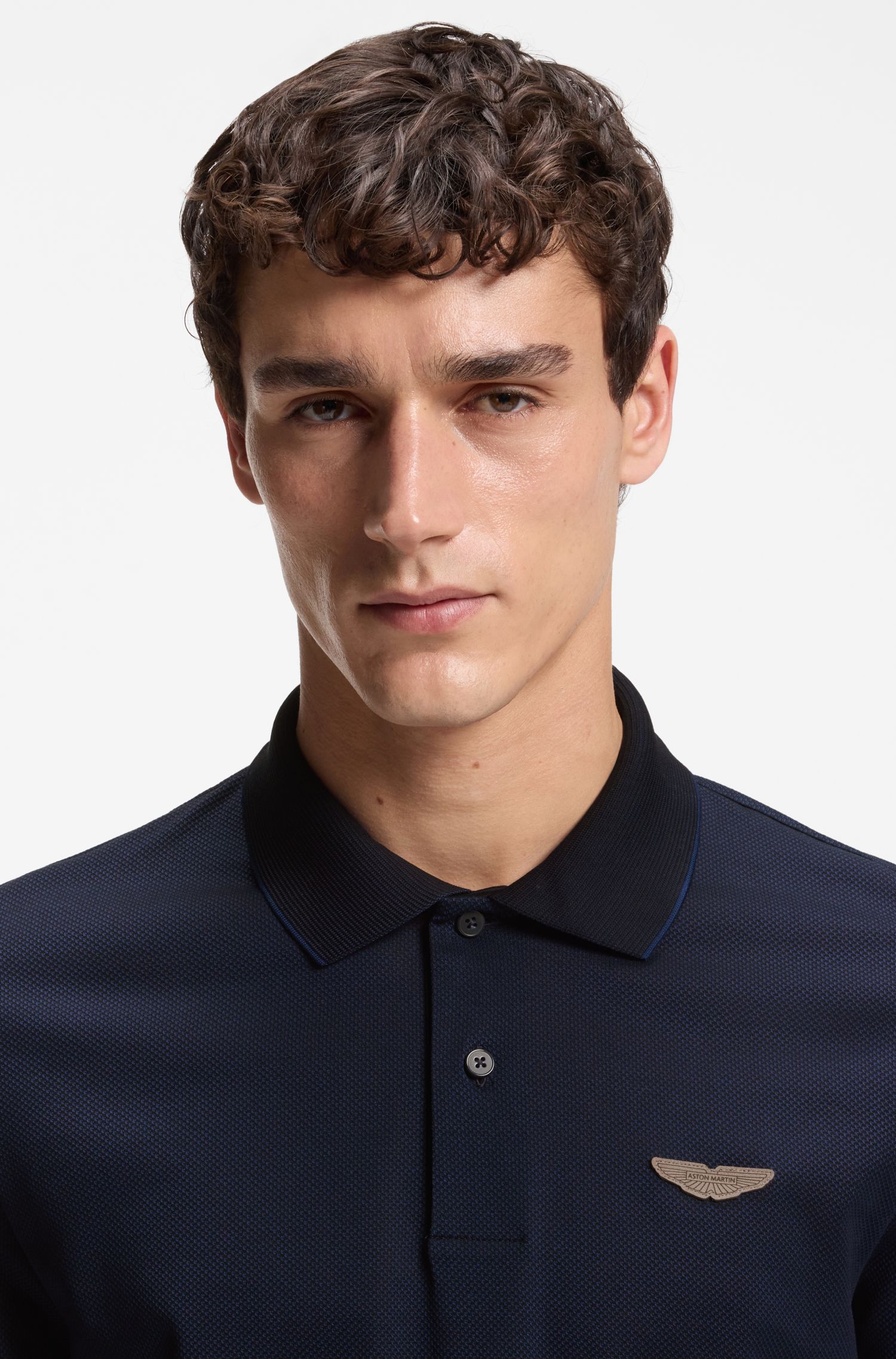 【BOSS博斯】BOSS x ASTON MARTIN 挺括棉质面料 Polo 衫