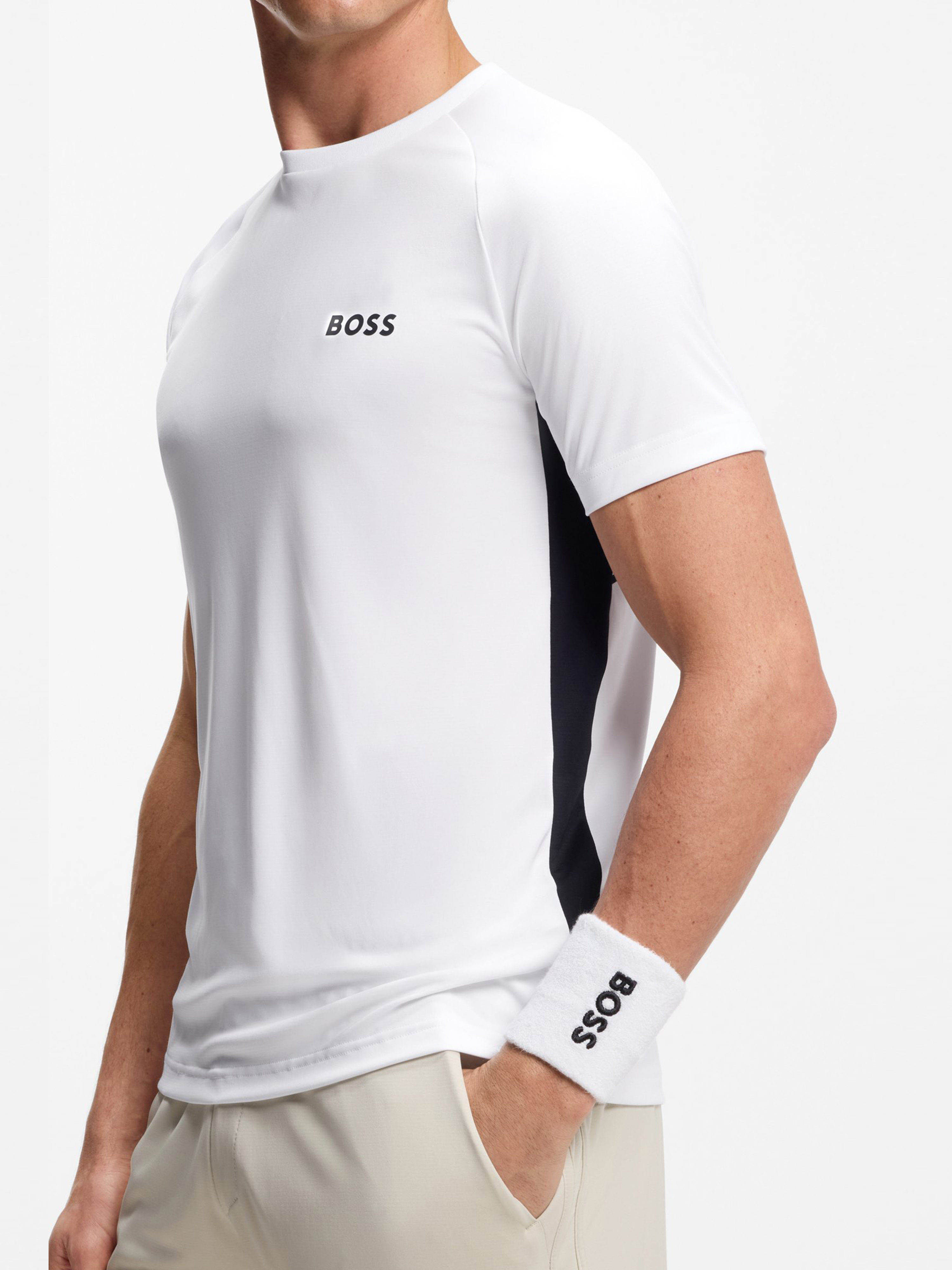 【BOSS博斯】四向弹力快干修身 T 恤